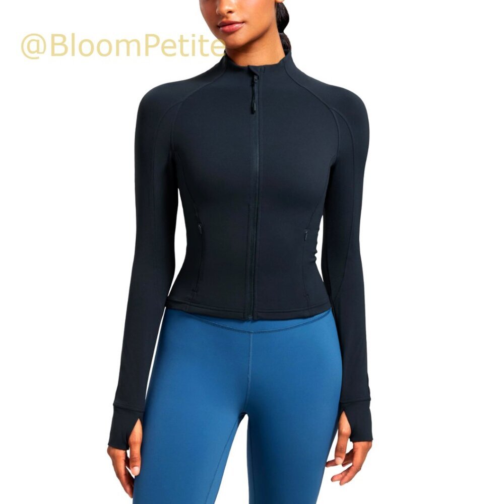 Butterluxe Full Zip Athletic Track Jacket with Thumb Holes